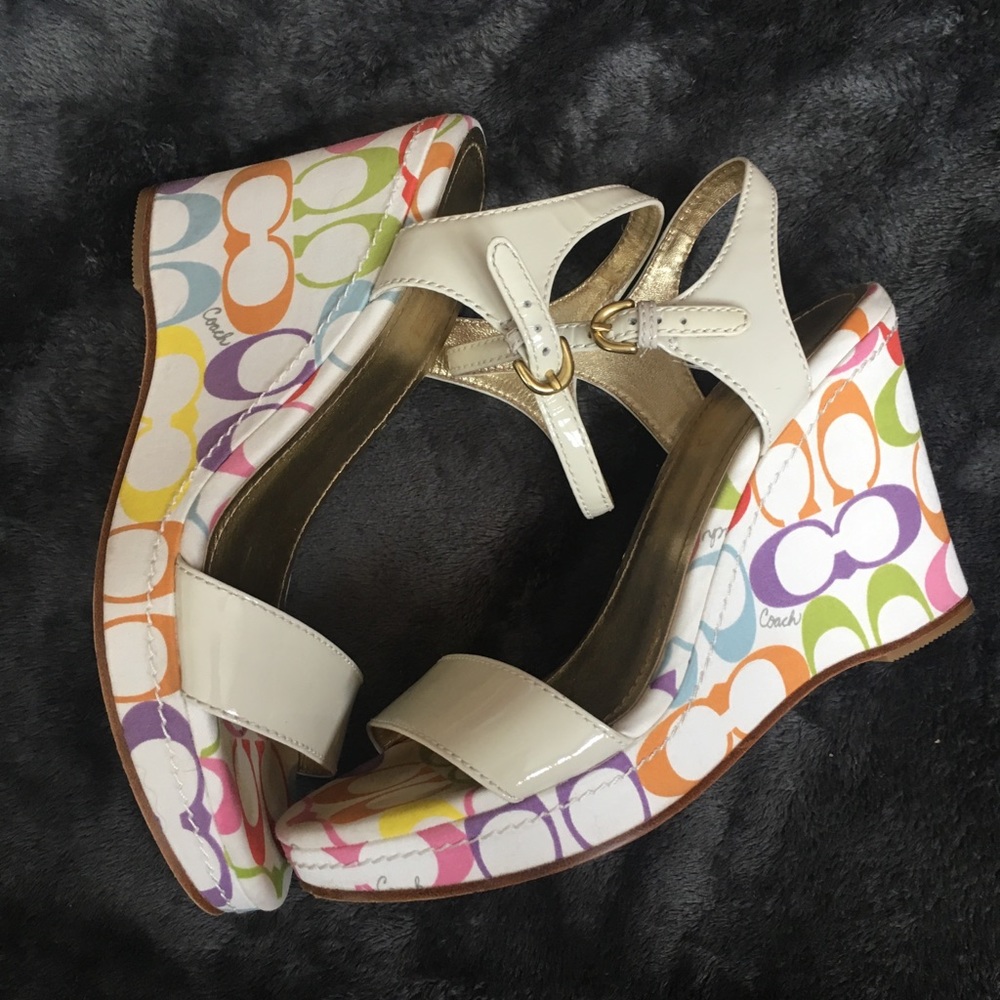 Multi-color Coach wedge